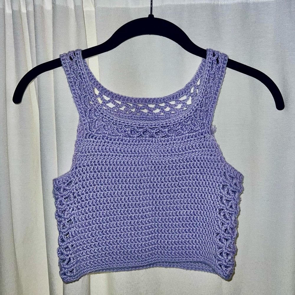 LILAC CROCHET TANK TOP  ☆*:.｡.